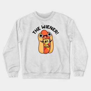 The Wiener Funny Winner Hot Dog Pun Crewneck Sweatshirt